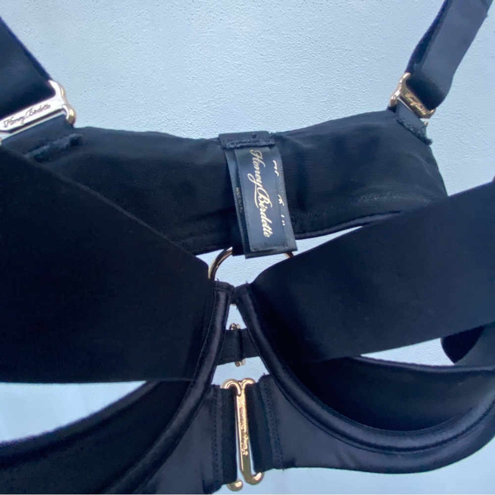 Honey Birdette Black Chastity Harness Bra Size 34 DD - Picture 4 of 9